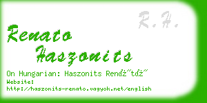 renato haszonits business card